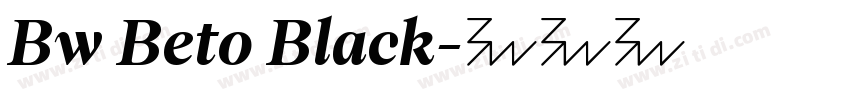 Bw Beto Black字体转换